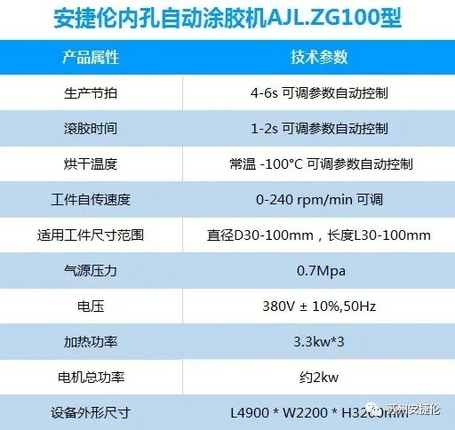 內(nèi)孔自動(dòng)涂膠機(jī)技術(shù)參數(shù)