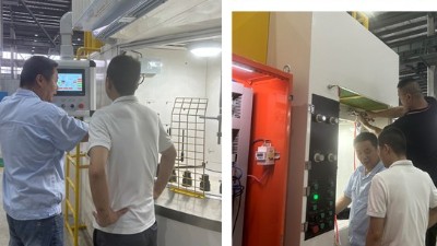汽車零件自動(dòng)噴膠機(jī) 迎寧波汽車部件制造客戶現(xiàn)場驗(yàn)收