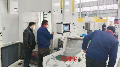 汽車減震零部件客戶到訪安捷倫 驗收新設(shè)備鏈?zhǔn)阶詣訚L涂機(jī)