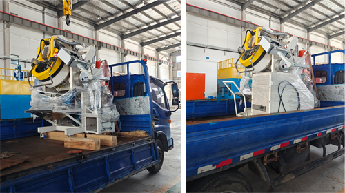 磁性材料老客戶的自動滾噴機發(fā)貨，用于鋁鐵硼噴涂